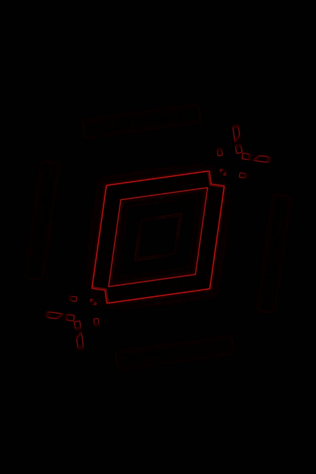 Rød Neon Tunnel Roterende Diamant VJLoops 2:3 Foto Portrett 60fps Skjermsparer