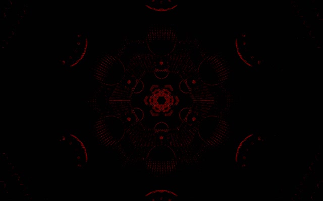 Neon Tunnel Rød Mandala VJ Loop 60fps 16:10 MacBook Skjermbeskytter