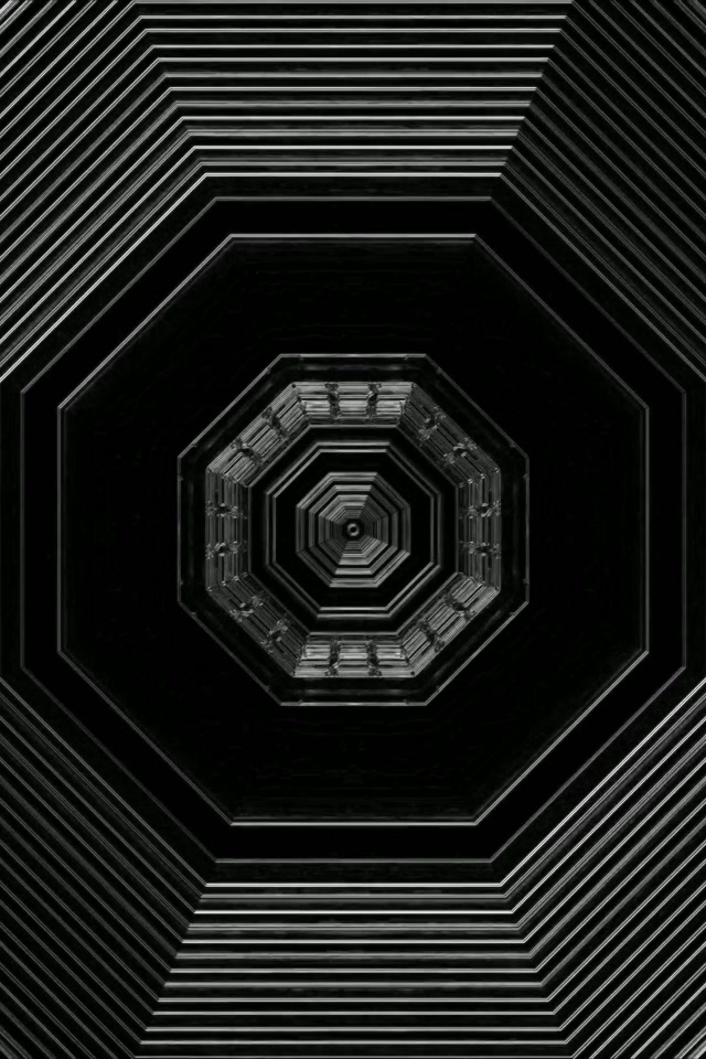 Neontunnel Oktagon Virvel VJ Loop 2:3 Foto Portrett 60fps Skjermbeskytter