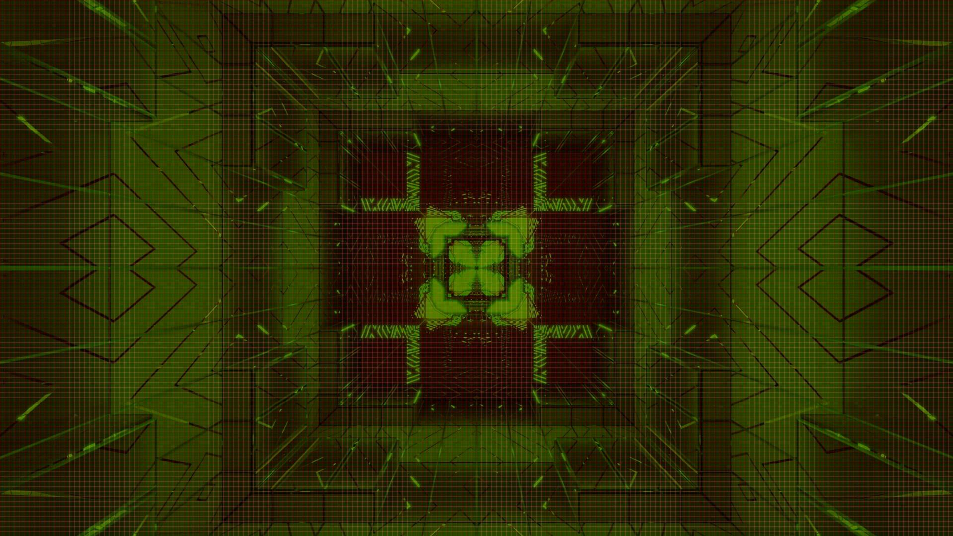 Zielony Neon Tunel Wygaszacz 4K UHD 60fps Vj Loop PC