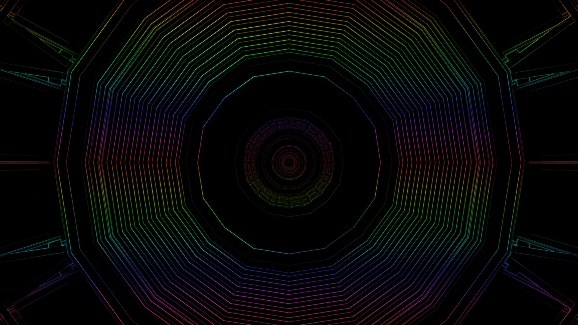 Neon Tunnel VJ Loop 4K UHD 60FPS Screensaver Windows PC