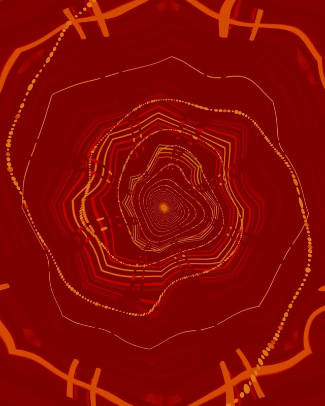 Neon Tunnel Spiral Polygon Vortex VJ Loop 60fps 4:5 Instagram Screensaver