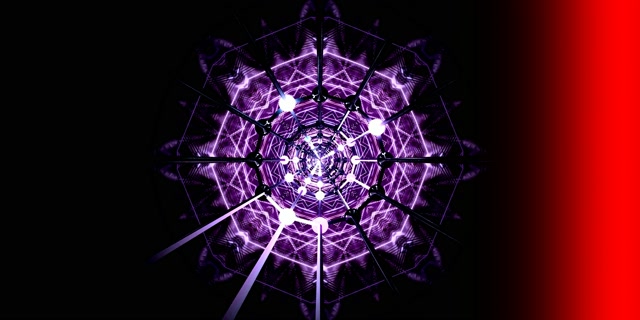 Neon Tunnel Purple Fractal Kaleidoscope Vj Loop 2:1 Univisium 60fps Screensaver