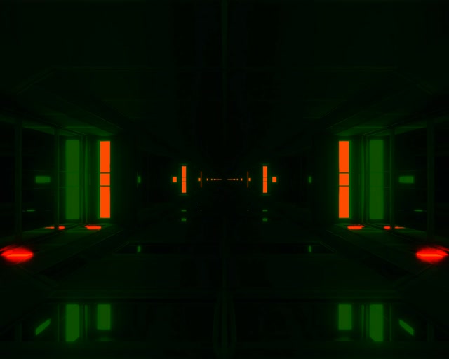 Neon Tunel Zielony Pomarańczowy 5:4 przemysłowy 60fps Wygaszacz VJ Loop