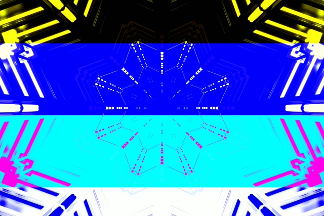 Neon Tunnel Kaleidoscope Grid 3:2 surface 60fps Screensaver Vj Loop