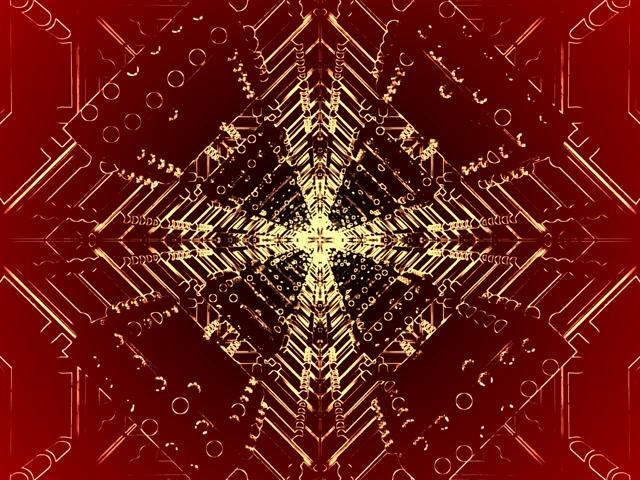 Neon Tunnel Vj Loop 4:3 Classic 60fps Screensaver Golden Geometric Vortex