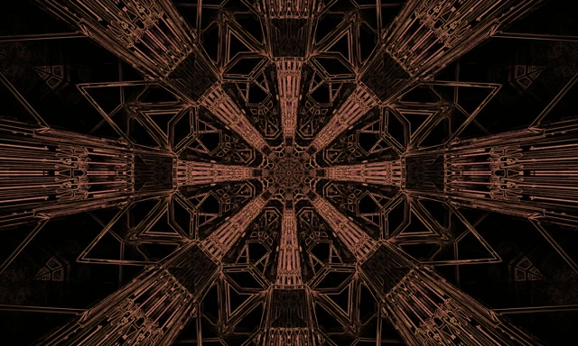 Neon Tunnel Fractal Kaleidoscope Burst VJ Loop 5:3 Wide 60fps Screensaver