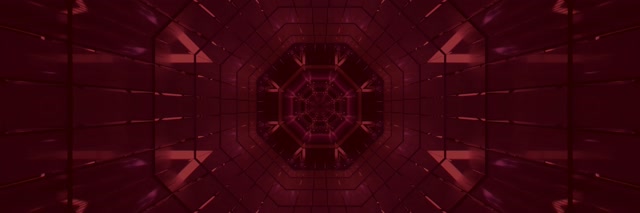 Czerwony Neon Tunel Wygaszacz 3:1 Potrójnie Szeroki 60fps VJ Loop PC Laptop