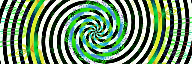 Neon Tunnel Spiraling Vortex Loop 3:1 Ultrawide 60fps VJ Animation Screensaver