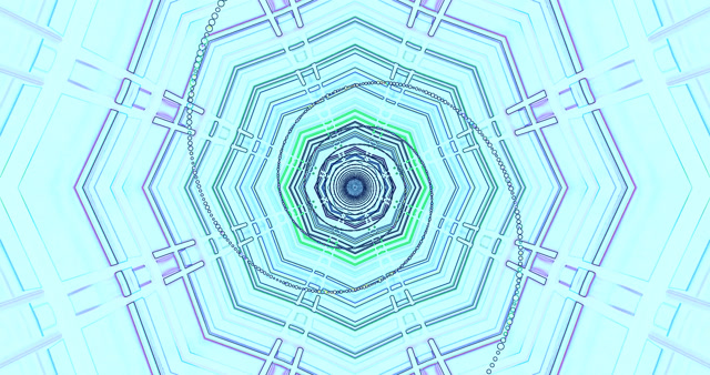 Neonowy Tunel Wygaszacz Ekranu 4K UHD 60fps Windows 11 VJLoops Wizualne Tło