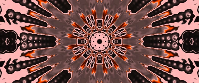 Neon Tunel Koralowy Kalejdoskop Wybuch VJ Loop 2.39:1 Cinemascope 60fps Wygaszacz