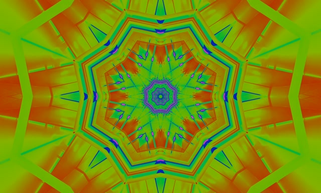 Neonowy Tunel Kalejdoskop Wybuch Gwiazdy 5:3 Wide 60fps Wygaszacz Ekranu Vj Loop