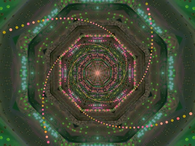 Tunel Neonowy Ośmiokąt Spirala VJ Loop 4:3 Classic 60fps Wygaszacz