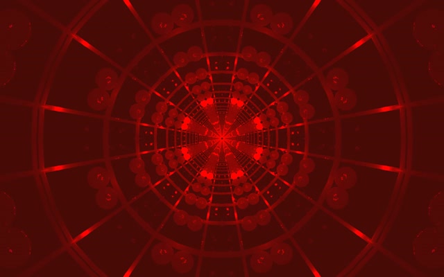 Czerwony Neonowy Tunel Ośmiokątna Siatka VJ Loop 60fps 16:10 MacBook Wygaszacz Ekranu