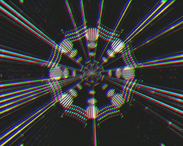 Neonowy Tunel 5:4 Przemysłowy 60fps Wygaszacz Ekranu VJ Loop PC Laptop