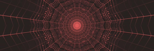 Czerwony Mechaniczny Kalejdoskop Tunel Neonowy 3:1 Triple Wide 60fps Wygaszacz Ekranu VJ Loop