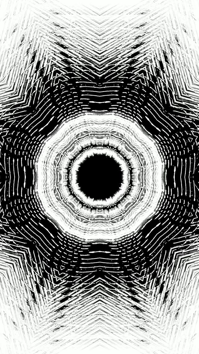 Neon Tunel Monochromatyczny Wir Pierścień 9:16 Reels 60fps Wygaszacz VJLoops