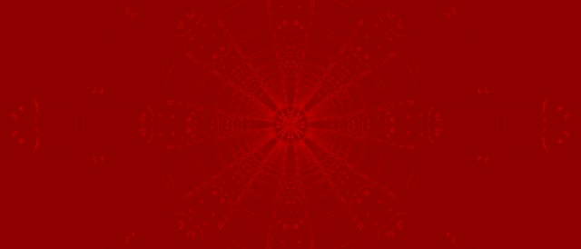 Tunel Neonowy Czerwona Mandala Płatek Śniegu VJ Loop 21:9 Ultrawide 60fps Wygaszacz