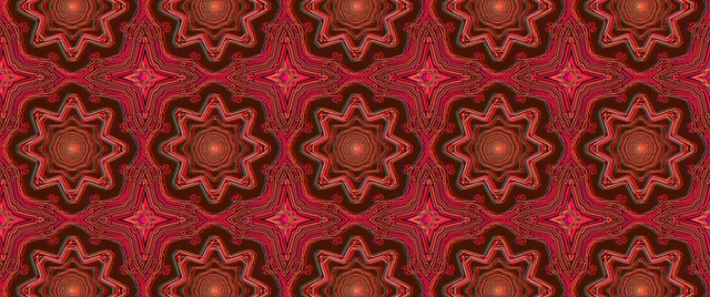 Czerwona Mandala Tunel Neonowy Wygaszacz 2.39:1 Cinemascope 60fps VJ Loop