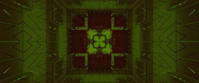 Neon Tunel Zielony Krzyż Kalejdoskop Vj Loop 2.39:1 Cinemascope 60fps Wygaszacz