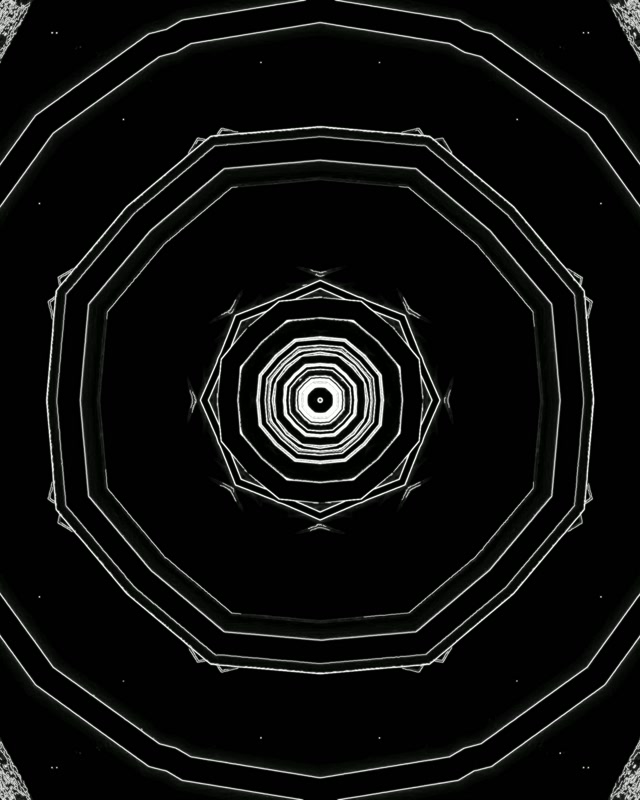 Neonowy Tunel Dziesięciokąt Wir VJ Loop 4:5 Instagram 60fps Wygaszacz