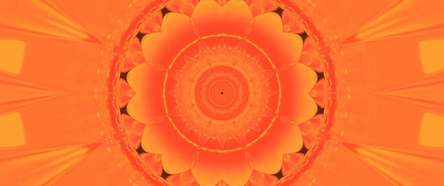 Pomarańczowy Mandala Neonowy Tunel Wygaszacz 60fps 2.39:1 Cinemascope VJ Loop
