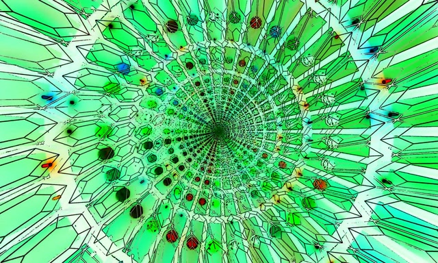 Zielony Tunel Neonowy Wygaszacz 5:3 Wide 60fps VJ Loop PC Laptop