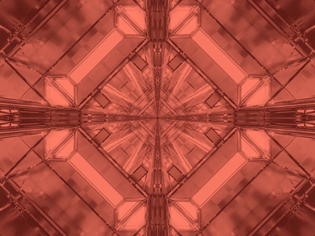 Neon Tunnel Red Kaleidoscope Cross Burst VJ Loop 4:3 Klasyczny 60fps Screensaver