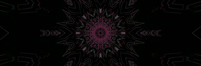 Neonowy Tunel Magenta Kalejdoskop Gwiazda VjLoops 3:1 Triple Wide 60fps Wygaszacz