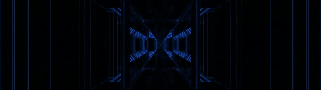 Neon Tunnel Niebieski Korytarz Loop 32:9 Super Ultrawide 60fps Wygaszacz Ekranu VJ Loop