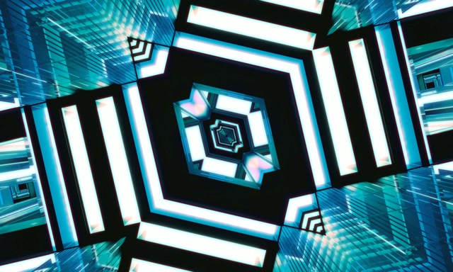 Neon Tunel Spiralny Hex Wir VJLoops 5:3 Wide 60fps Wygaszacz