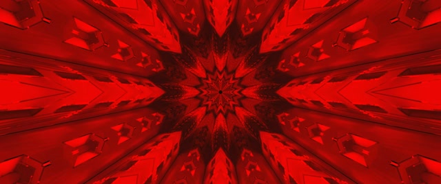 Czerwony Neonowy Tunel Kalejdoskop Wygaszacz 2.39:1 Cinemascope 60fps VJ Loop