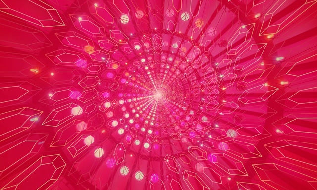 Neon Tunel Różowy Kryształ Wir VJLoops 5:3 Wide 60fps Wygaszacz