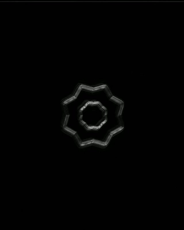 Neon Tunel Ciemna Gwiazda Mandala Loop 60fps 4:5 Instagram Wygaszacz Ekranu VJ Loop