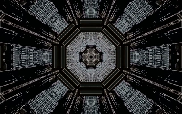 Neon Tunnel Screensaver 60fps 16:10 MacBook Octagon Ciemny VJ Loop