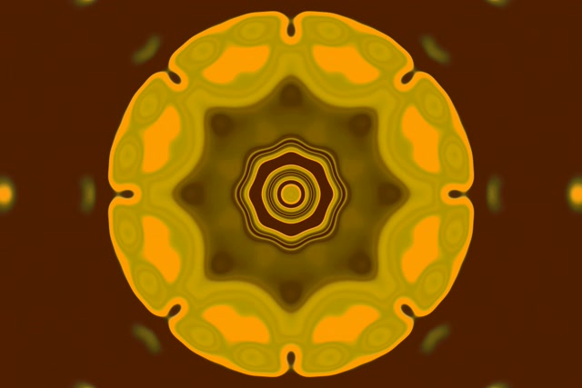 Pomarańczowy Neonowy Tunel Mandala Wygaszacz Ekranu 3:2 Surface 60fps VJ Loop