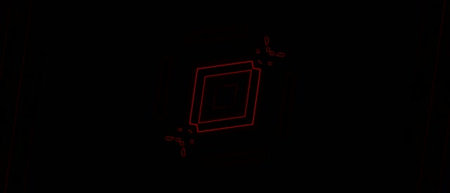 Czerwony Neon Tunel Obracający się Diament Wir Vj Loop 21:9 Ultrawide 60fps Wygaszacz