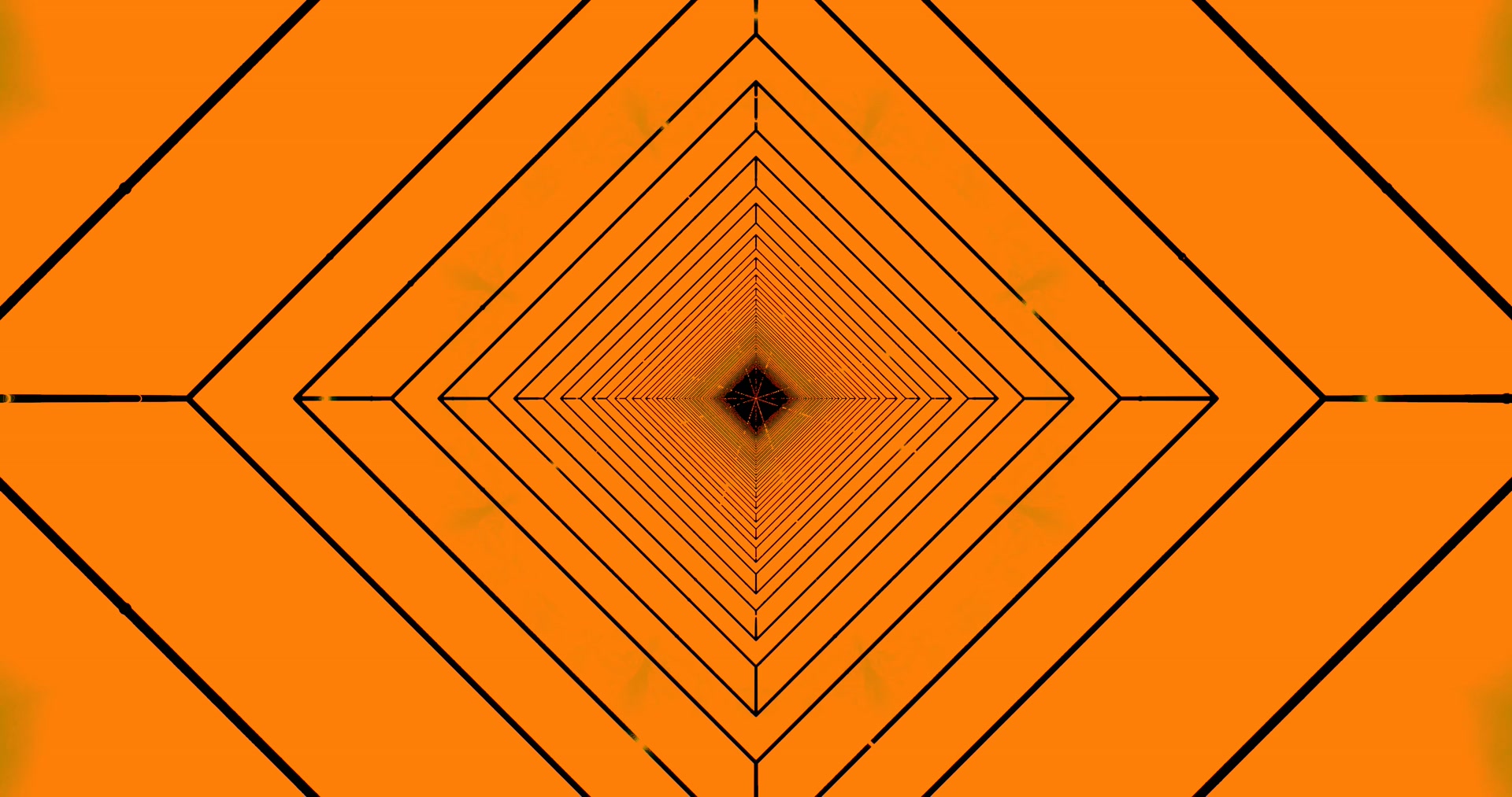 Orange Neon Tunnel Screensaver Windows 11 Vj Loop 4K Uhd 60Fps Geometric Diamond