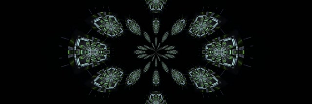 Túnel Neon Verde Fractal Caleidoscópio VJ Loop 3:1 Triple Wide 60fps Protetor de Tela