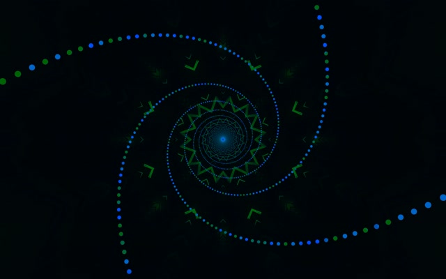 Túnel Neon Azul Verde Espiral Screensaver 16:10 MacBook 60fps VJ Loop