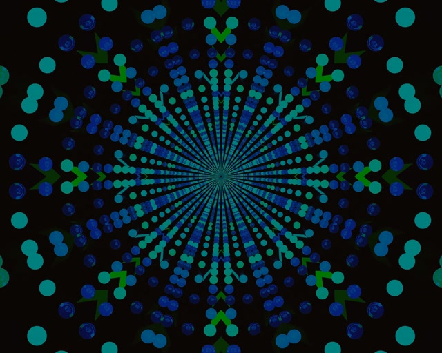 Neon Tunnel Teal Dot Mandala Burst Vj Loop 5:4 Industrial 60fps Screensaver