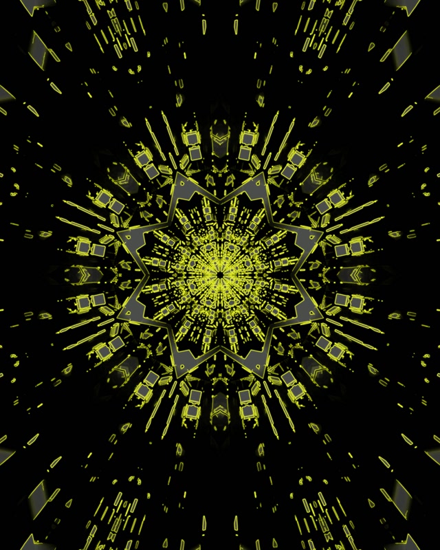 Túnel Neon Caleidoscópio Estrela Azul Vj Loop 4:5 Instagram 60fps Screensaver