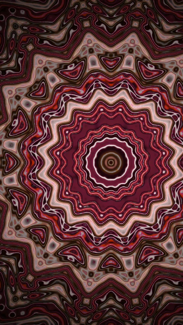 Neon Tunnel Star Mandala Kaleidoscope 60fps 9:16 Reels Screensaver Vj Loop