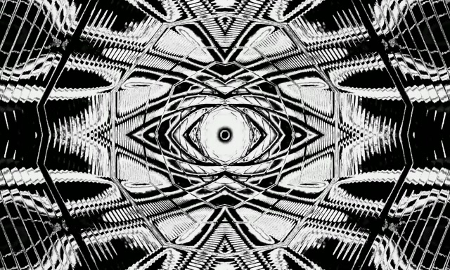 Túnel Neon Preto Branco Olho Screensaver 5:3 Wide 60fps Vj Loop PC