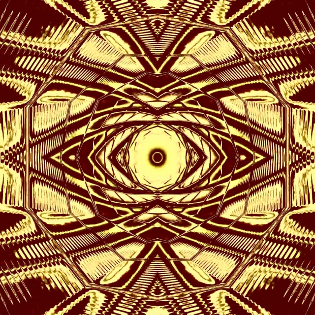 Túnel Neon Dourado Olho 1:1 Quadrado 60fps Screensaver PC VJ Loop