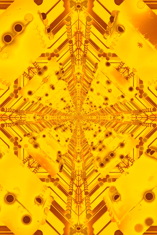 Túnel Neon Dourado Protetor de Tela 60fps VJ Loop 2:3 Foto Retrato PC Laptop