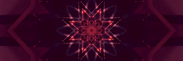 Túnel Neon Estrela Caleidoscópio Vermelho VJLoops 3:1 Triple Wide 60fps Protetor de Tela