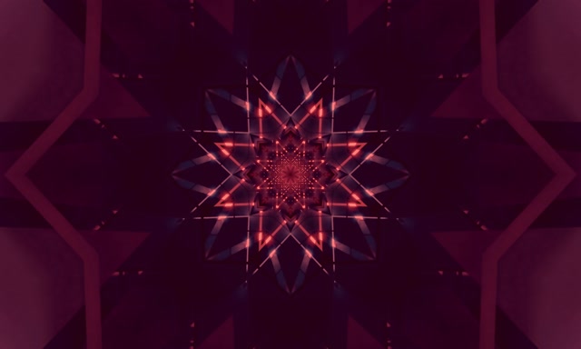 Túnel Neon Caleidoscópio Estrela 5:3 Wide 60fps Proteção de Tela VJ Loop