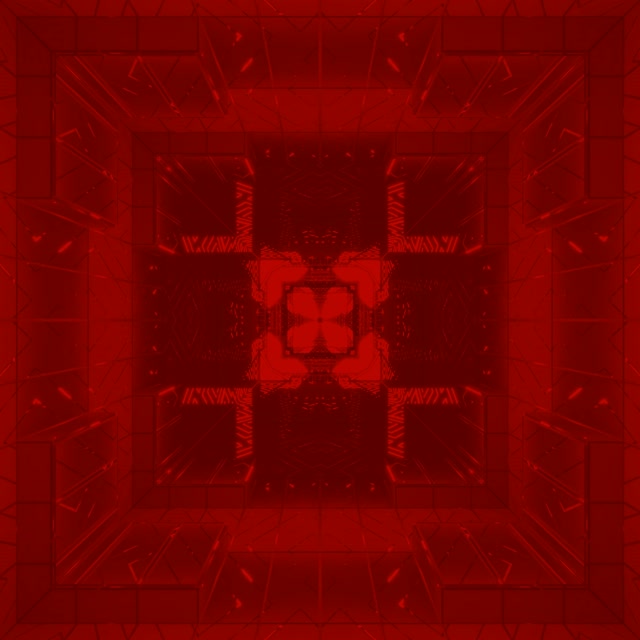 Red Geometric Neon Tunnel | 1:1 Square | 60fps VJ Loop Screensaver