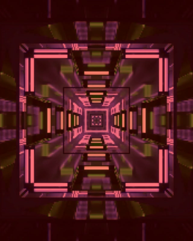 Neon Tunnel Pixel Grid Vj Loop 4:5 Instagram 60fps Screensaver